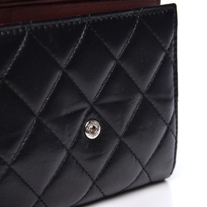 Chanel Lambskin Quilted Compact Flap Wallet Black 8 of 12