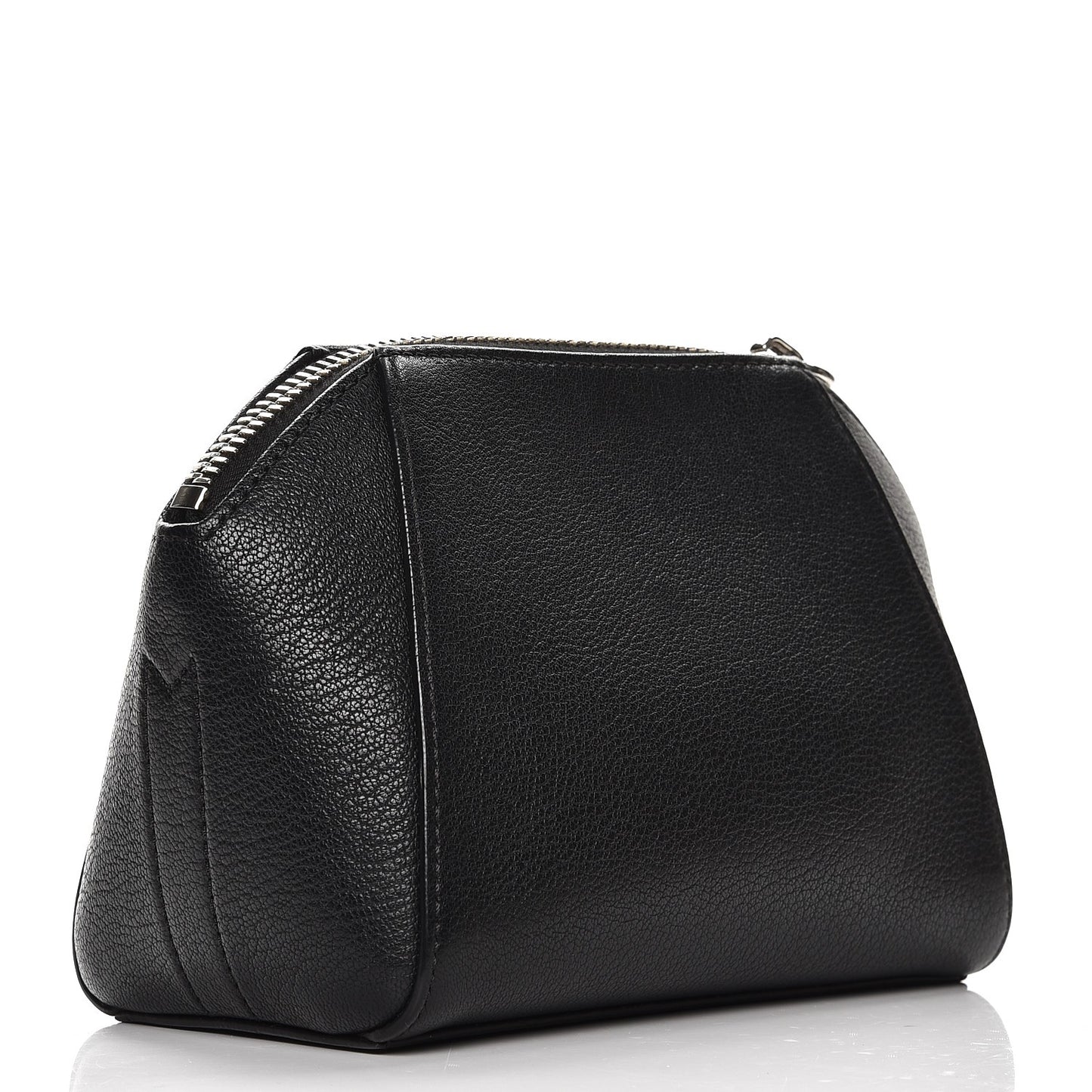 Sugar Goatskin Small Antigona Beauty Wristlet Black