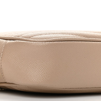 Saint Laurent Grain De Poudre Matelasse Monogram Mini Lou Camera Bag Dark Beige 9 of 10