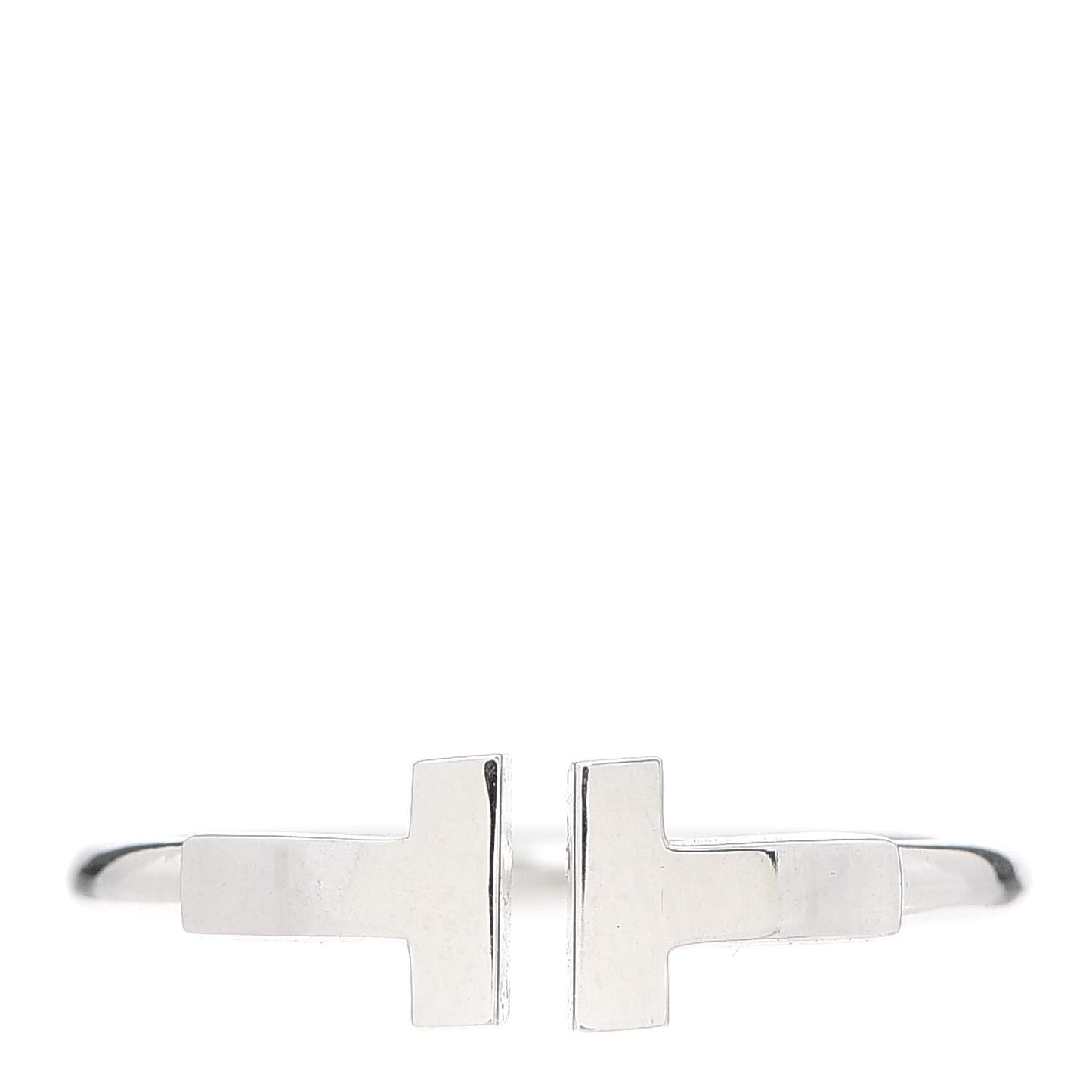 18K White Gold T Wire Ring 53 6.25