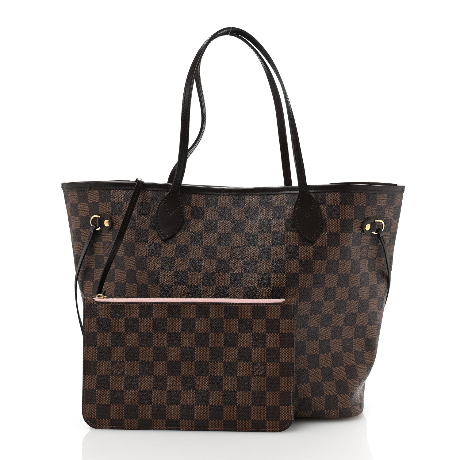 Louis Vuitton Damier Ebene Neo Neverfull MM Rose Ballerine 3 of 13