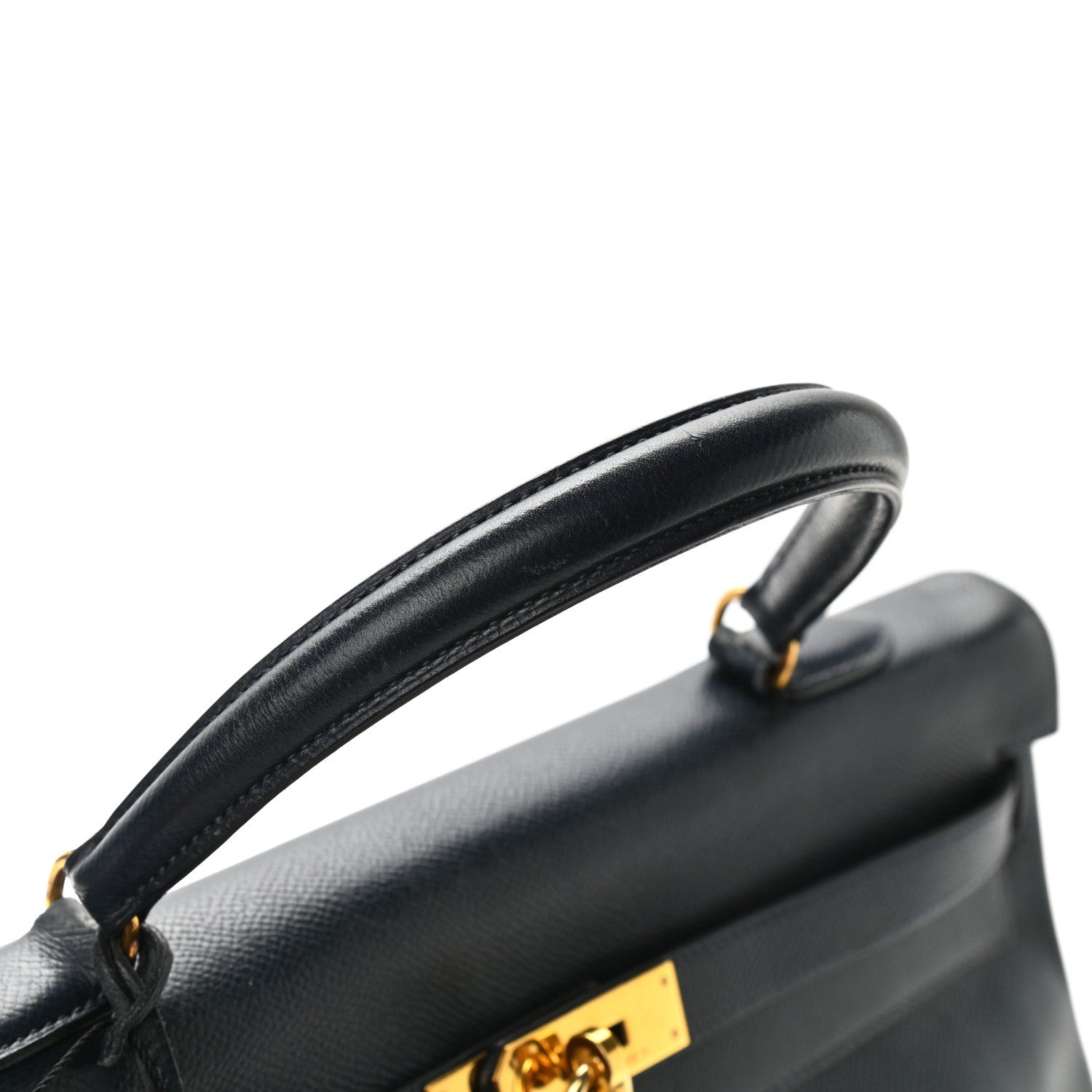 Hermes Courchevel Kelly Retourne 35 Bleu Marine 10 of 15