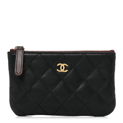 Chanel Lambskin Quilted Small Cosmetic Case Black 1 of 14
