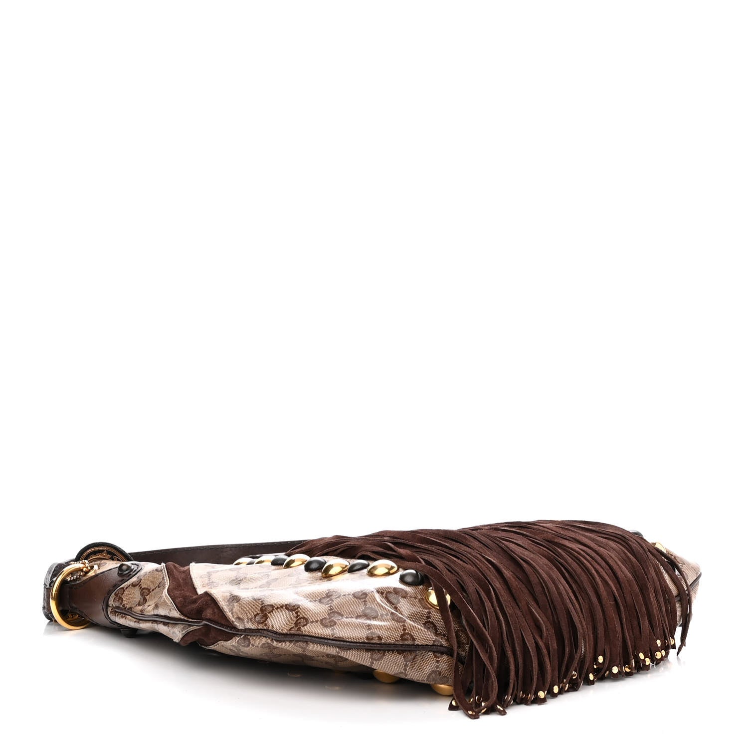 Gucci Crystal Monogram Fringe Babouska Hobo 3 of 8