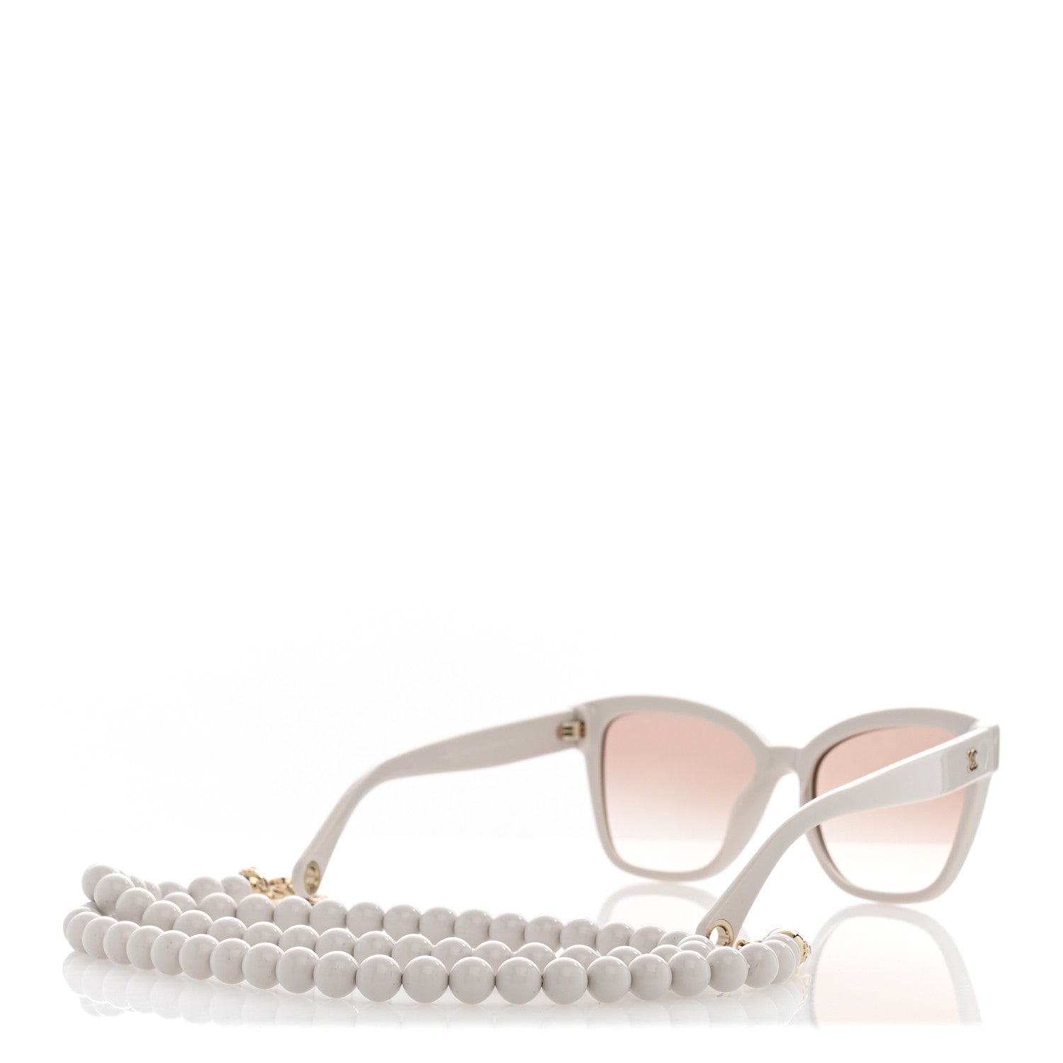Chanel Acetate Chain Square Sunglasses 5487-A White 5 of 9