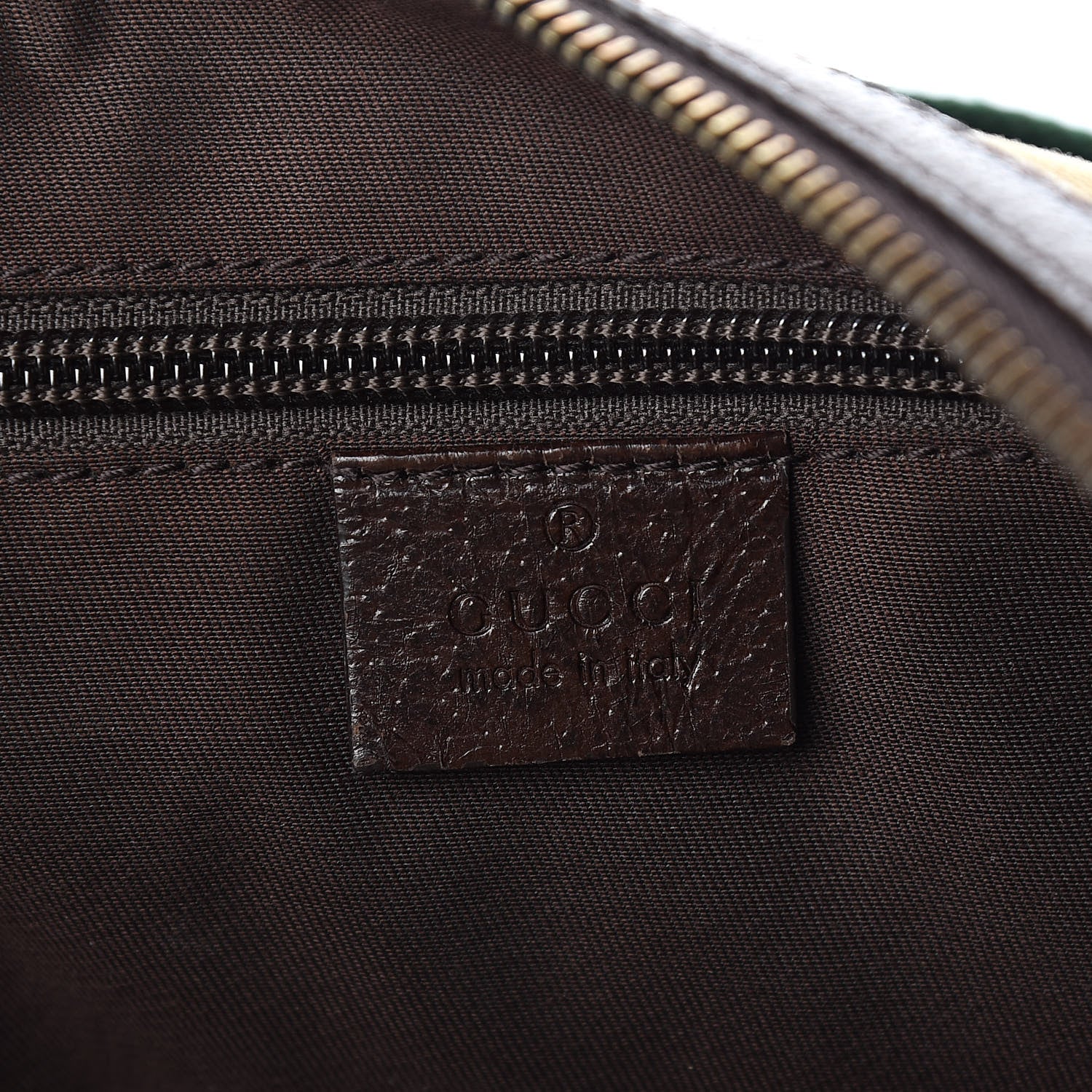 Gucci Monogram Web Medium Half Moon Hobo Dark Brown 6 of 11