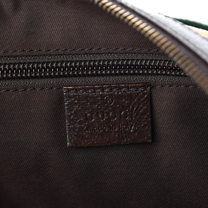 Gucci Monogram Web Medium Half Moon Hobo Dark Brown 6 of 11