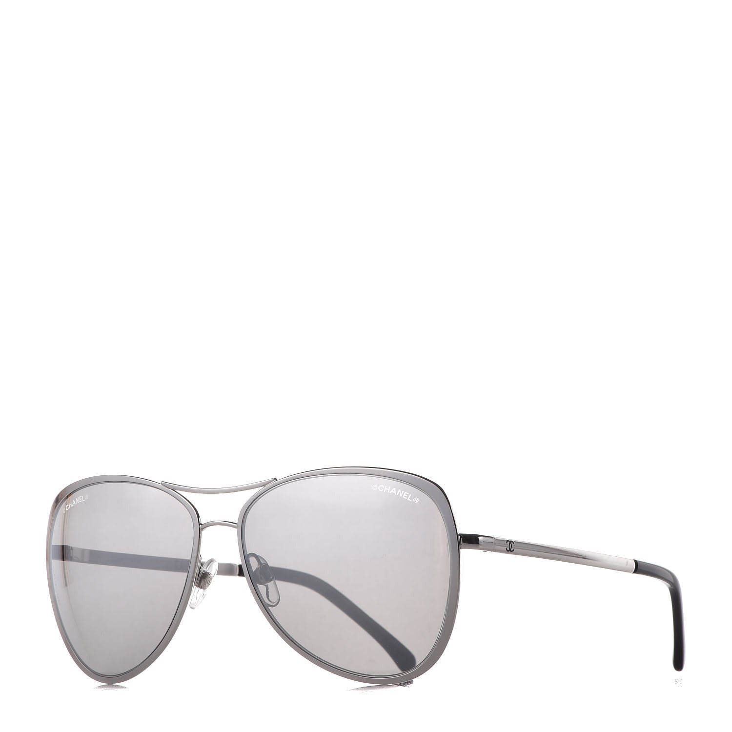 Chanel Mirrored Pilot Summer Sunglasses 4223 Silver 1 of 8