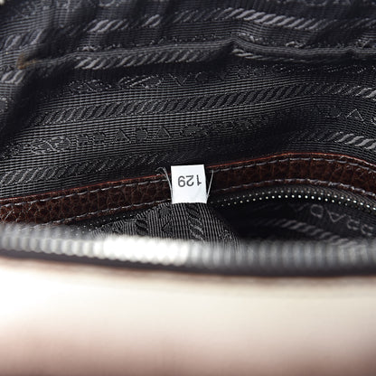 Prada Cervo Lux Bowler Bag Brown 7 of 16
