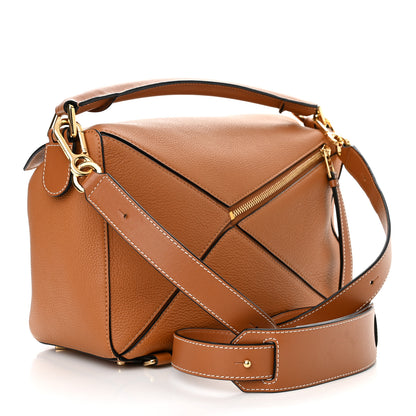 Loewe Calfskin Medium Puzzle Bag Tan 3 of 9