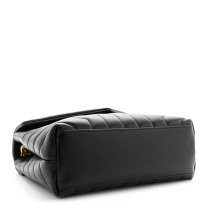 Saint Laurent Calfskin Y Quilted Monogram Small Loulou Chain Satchel Black 4 of 12