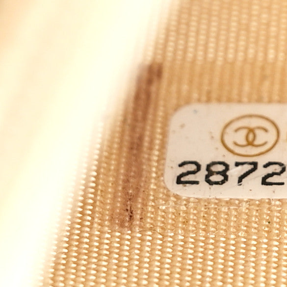 Tweed Shearling Quilted Chanel Wallet On Chain WOC Beige Black