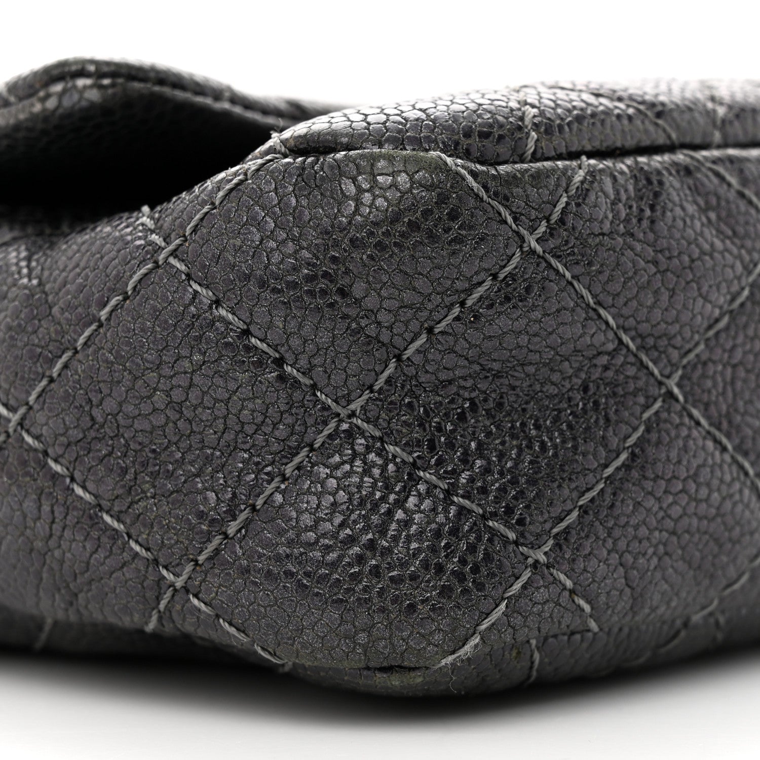 Chanel Iridescent Caviar Quilted Small Chic Flap Grey 10 of 13