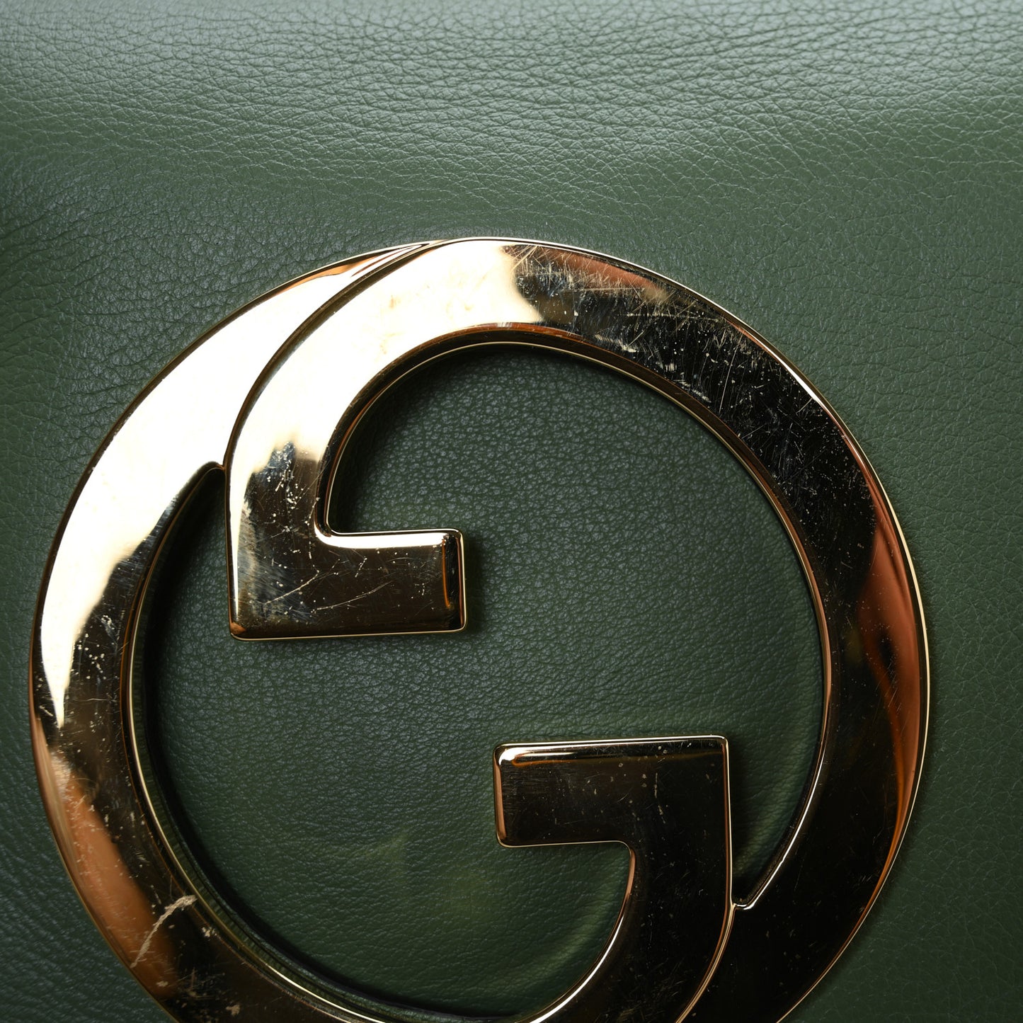 Roxy Calfskin Blondie Chain Shoulder Flap Bag Salamander Green