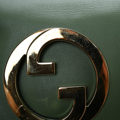 Gucci Roxy Calfskin Blondie Chain Shoulder Flap Bag Salamander Green 12 of 12