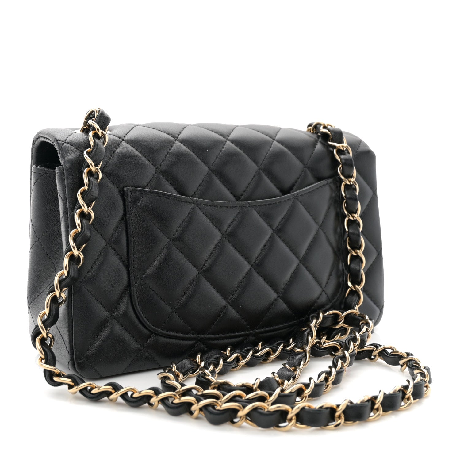 Chanel Lambskin Quilted Mini Rectangular Flap Black 3 of 11
