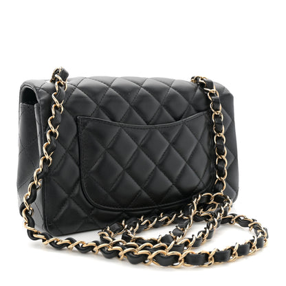 Chanel Lambskin Quilted Mini Rectangular Flap Black 3 of 11