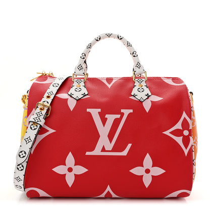 Louis Vuitton Monogram Giant Speedy Bandouliere 30 Rouge 1 of 9