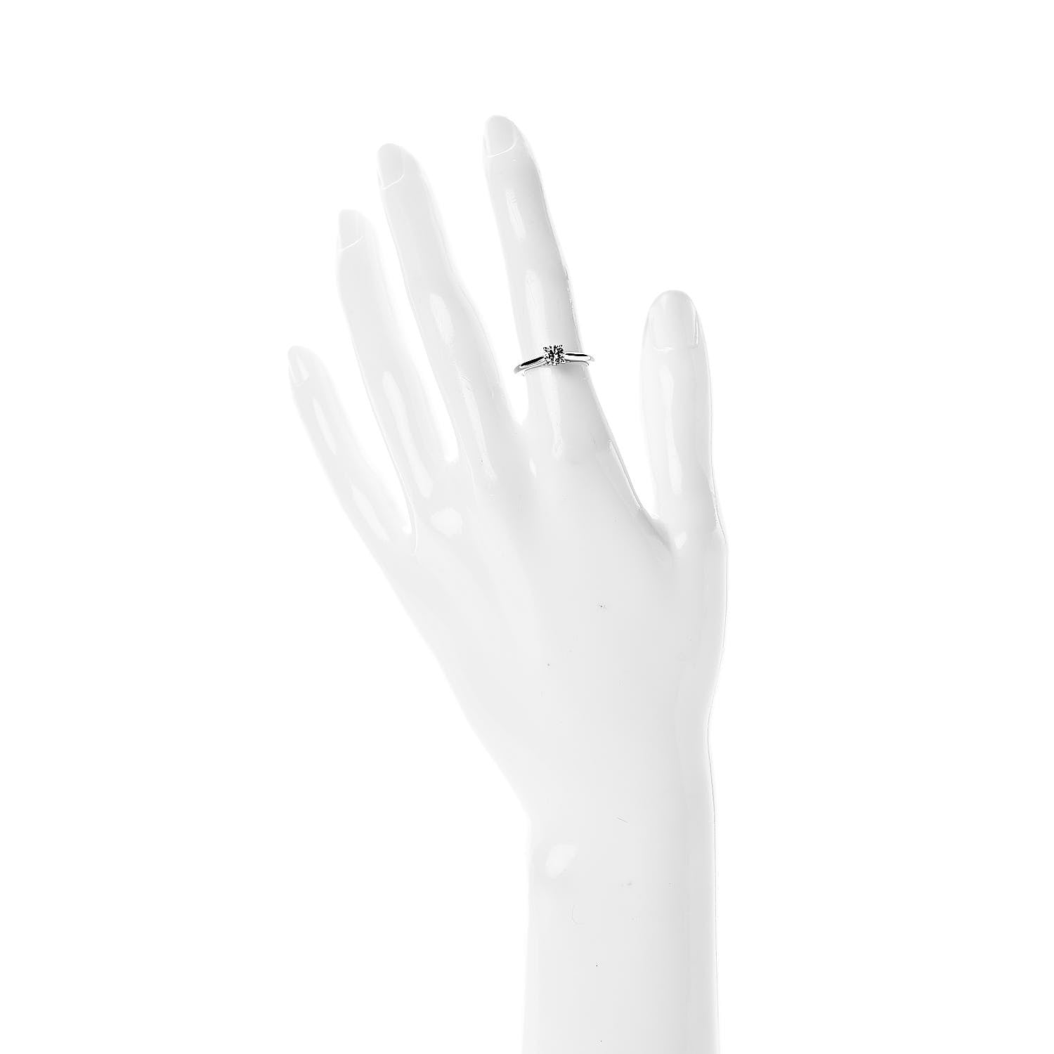 Cartier Platinum Diamond .40ct Solitaire Engagement Ring 48 4.5 2 of 7