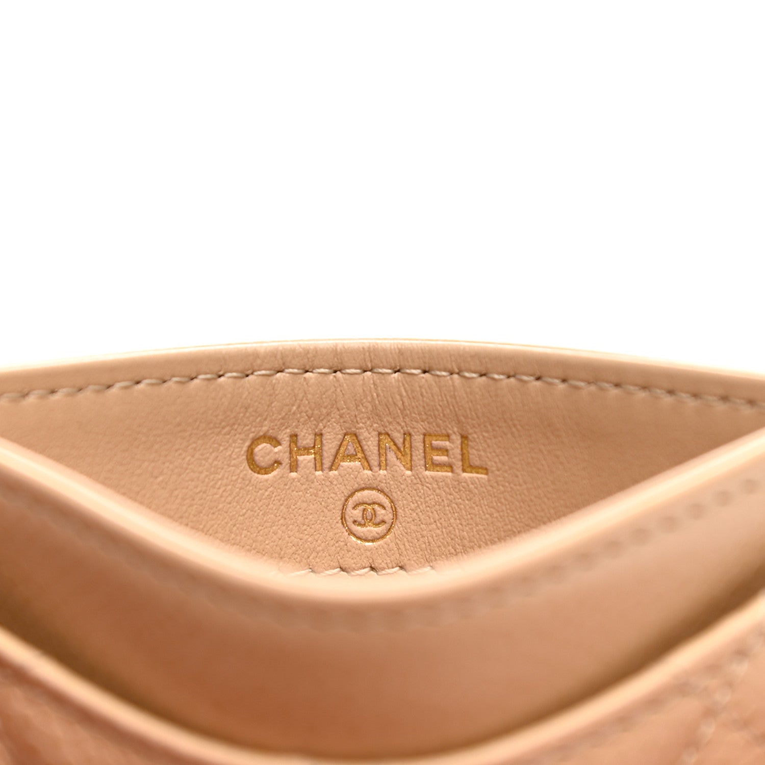 Chanel Caviar Quilted Card Holder Beige 6 of 8