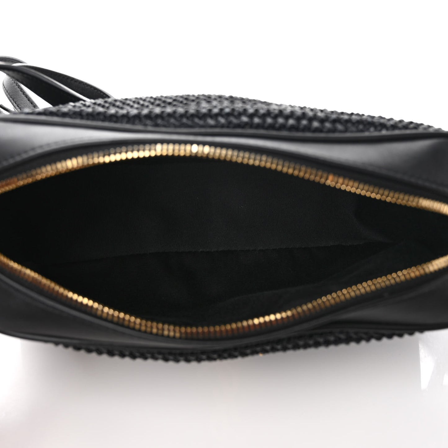 Raffia Canvas Monogram Lou Camera Bag Black