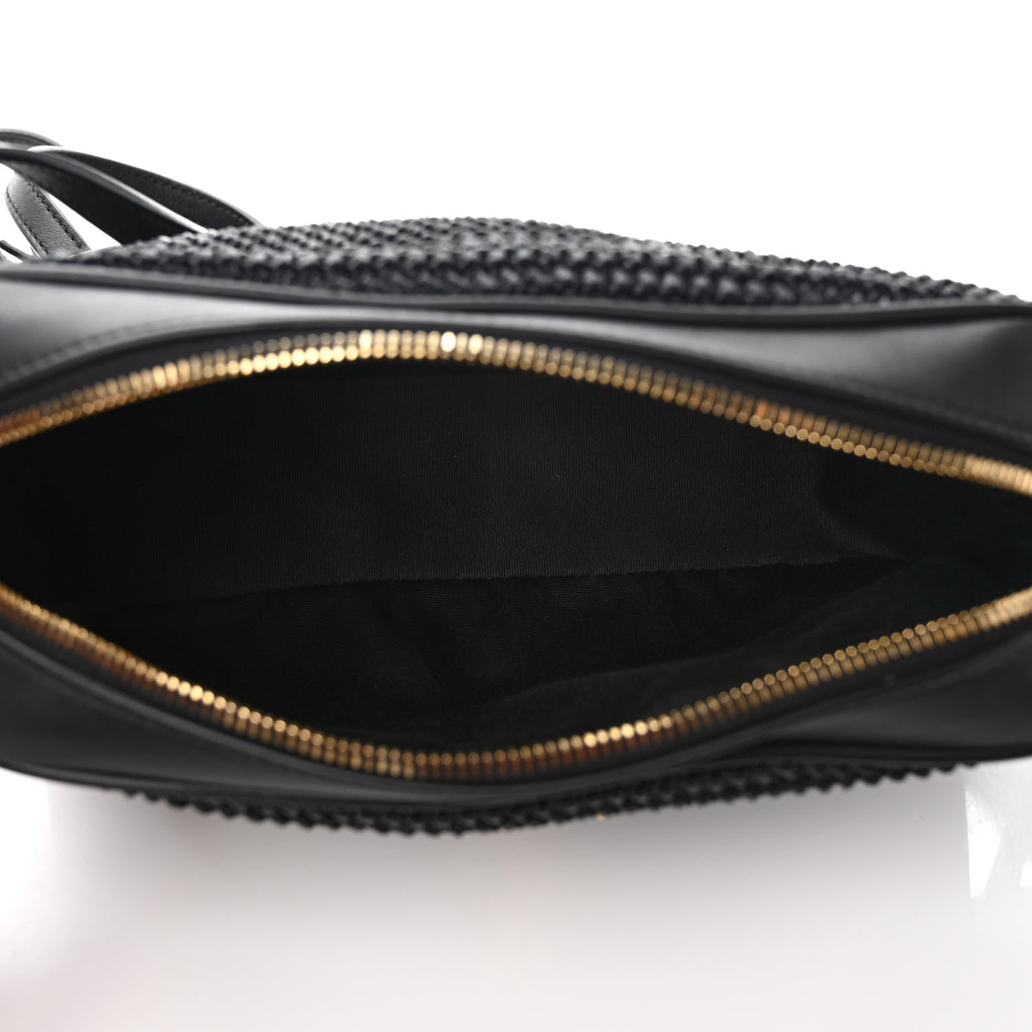 Saint Laurent Raffia Canvas Monogram Lou Camera Bag Black 6 of 10