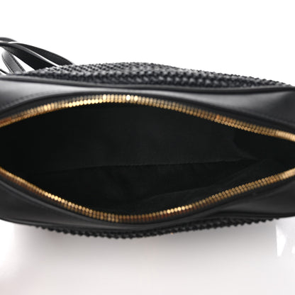 Saint Laurent Raffia Canvas Monogram Lou Camera Bag Black 6 of 10