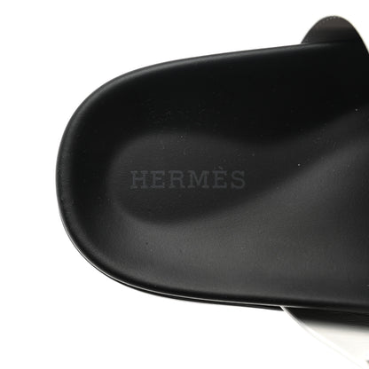 Hermes Calfskin Womens Chypre Sandals 37 White 7 of 10