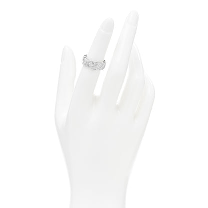 Chanel 18K White Gold Diamond Small Coco Crush Pave Ring 50 5.25 2 of 4