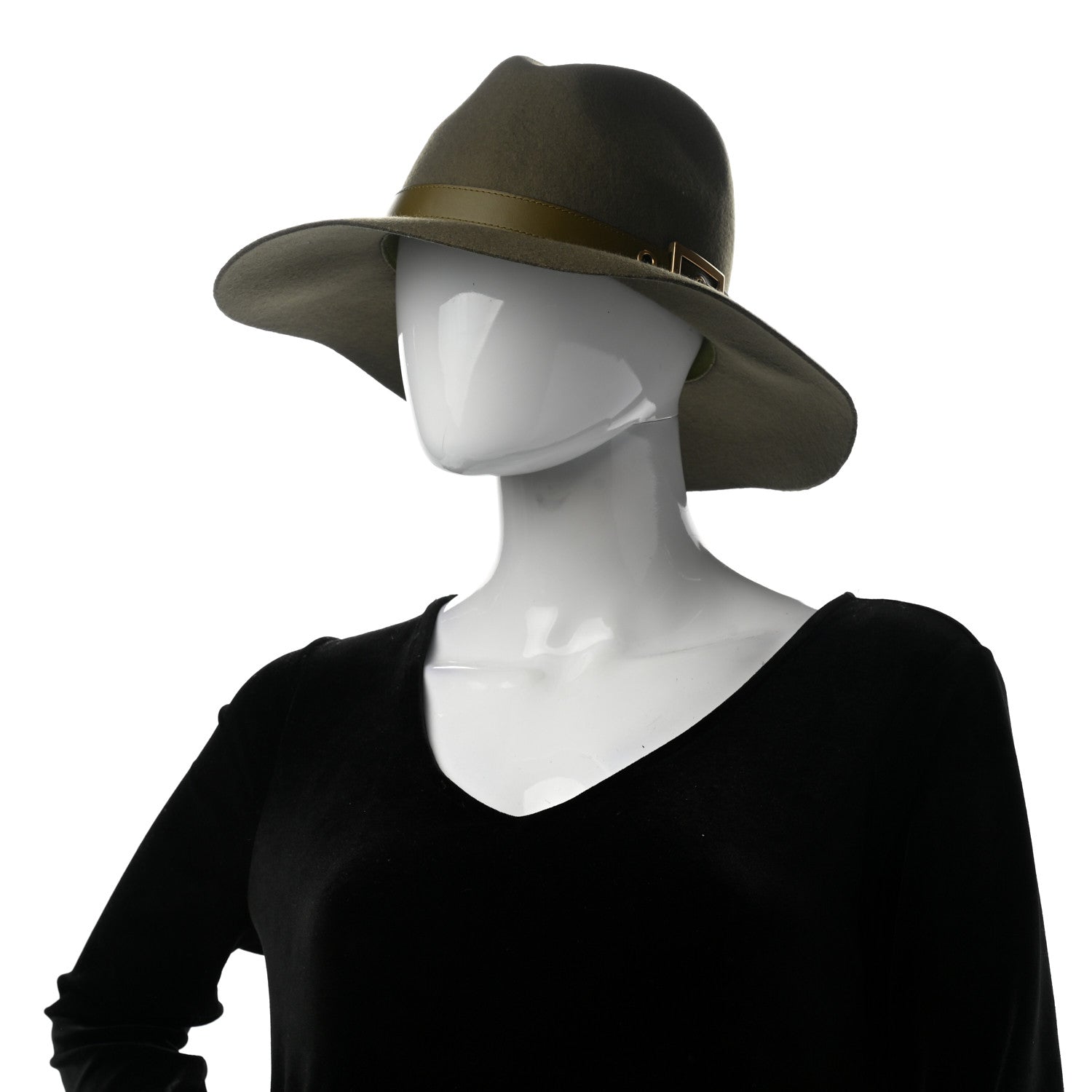Gucci Felt Havana Hat L Olive 3 of 8