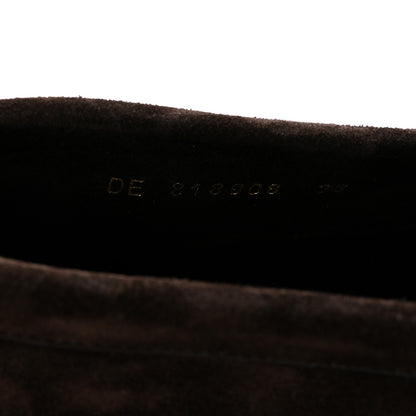Saint Laurent Suede Le Loafer 15 Penny Slippers 38 Dark Chocolate 9 of 10