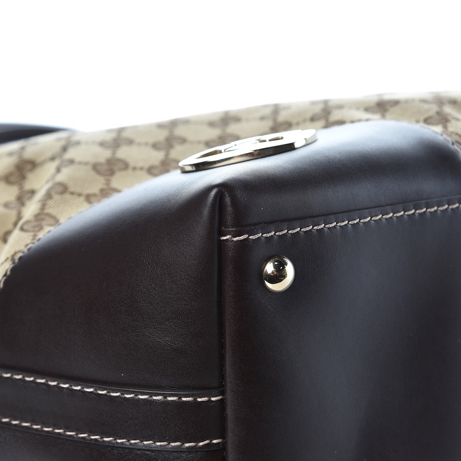 Gucci Monogram Lovely Heart Top Handle Dark Brown 8 of 11