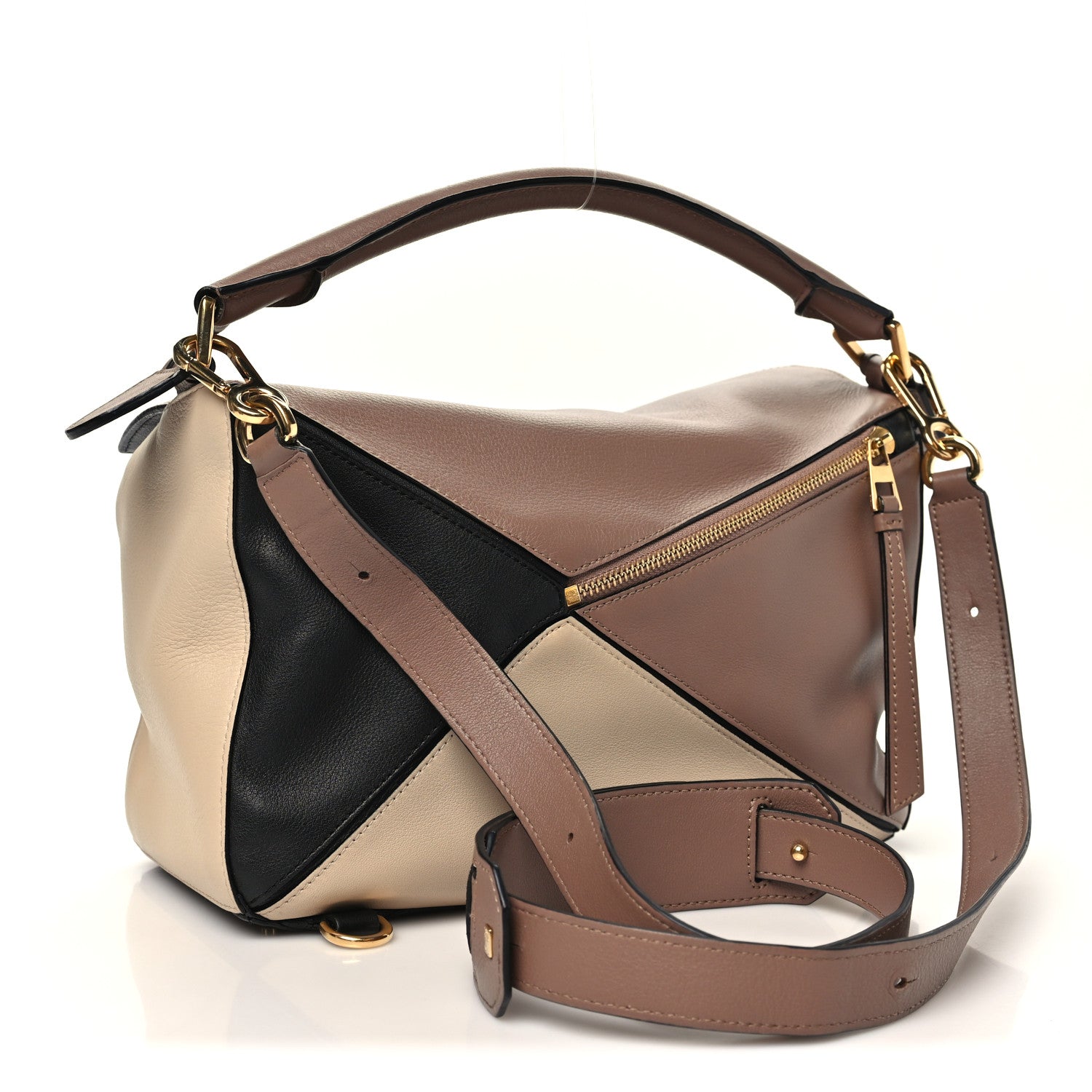 Loewe Calfskin Medium Puzzle Bag Sand Hazelnut Ash 3 of 9
