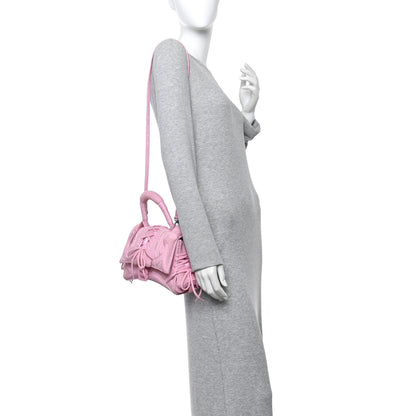 Balenciaga Faux Calfskin Fabric Small Sneakerhead Top Handle Bag Pink 2 of 14