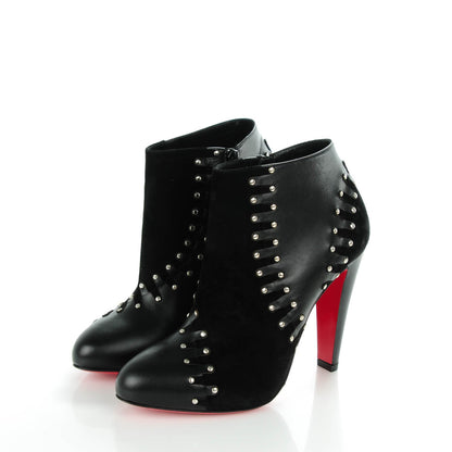 Christian Louboutin Veau Velours Shiny Calf Volvotico 100 Booties 38.5 Black 3 of 8
