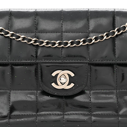Chanel Patent Quilted East West Chocolate Bar Flap Black 9 of 14