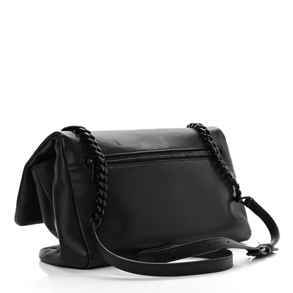 Saint Laurent Grain De Poudre Medium West Hollywood Monogram Fold-Over Black 3 of 13