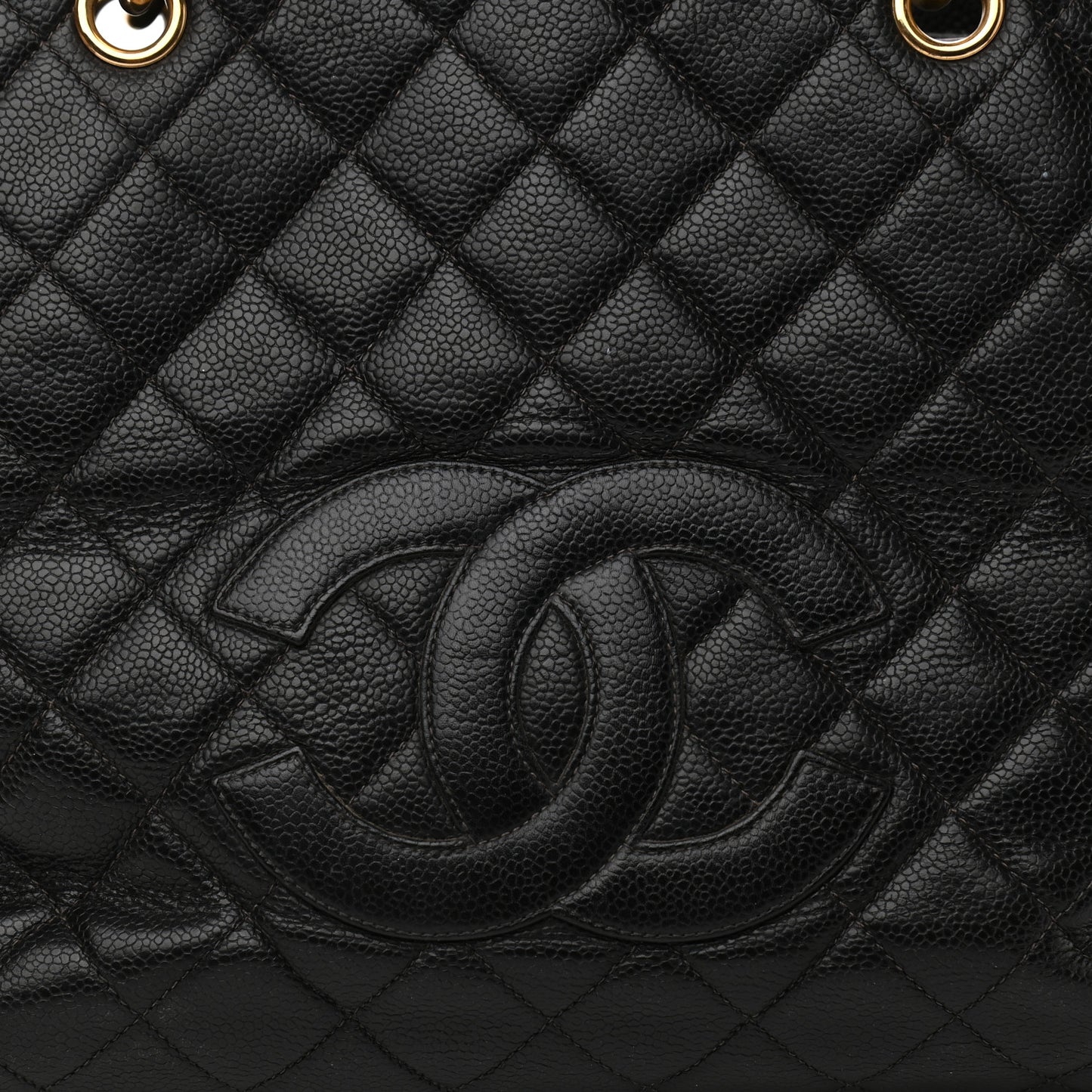 Caviar Quilted Grand Timeless Tote GTT Black