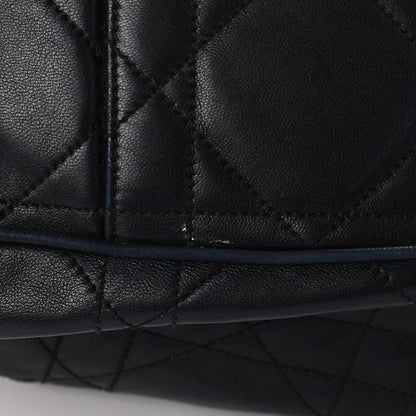 Christian Dior Lambskin Cannage Drawstring Bag Black 5 of 5