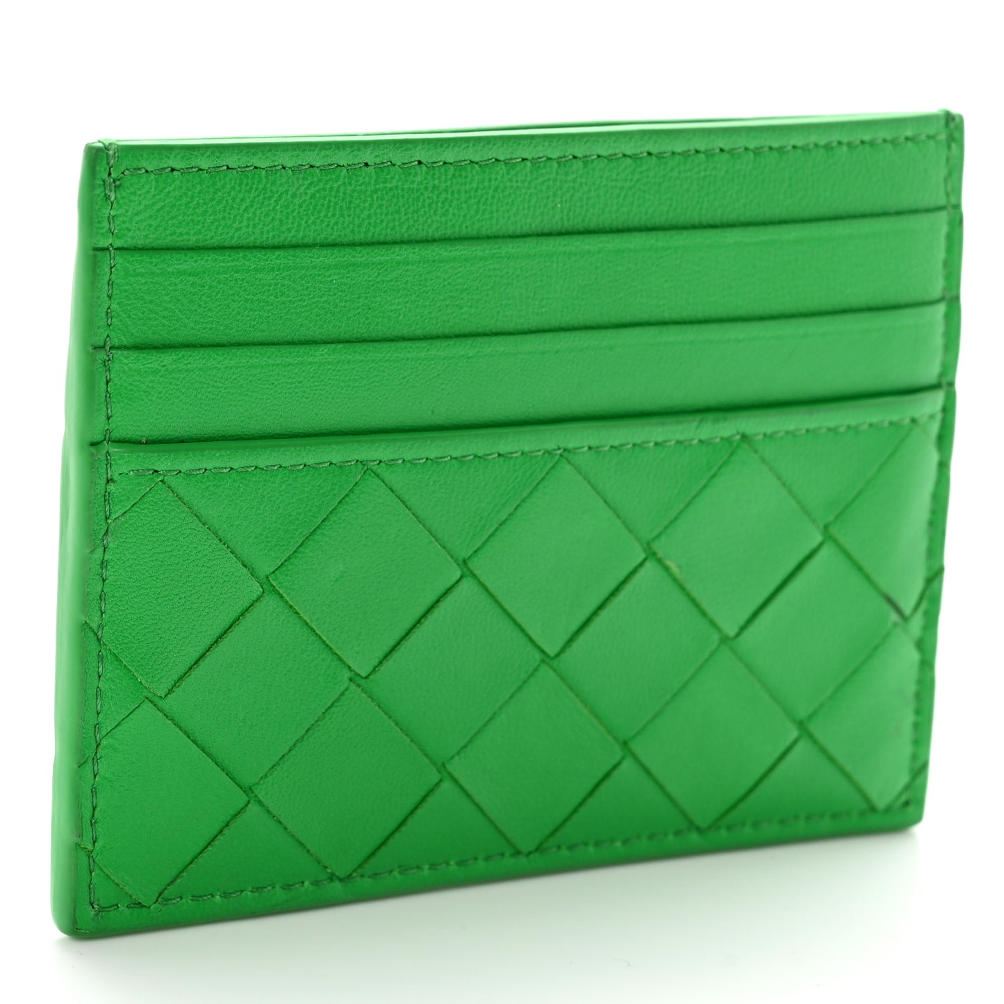 Nappa Intrecciato Card Case Parakeet