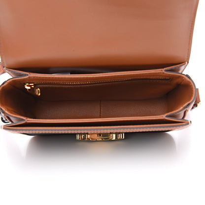 Celine Calfskin Triomphe Canvas Teen Triomphe Bag Tan 4 of 10