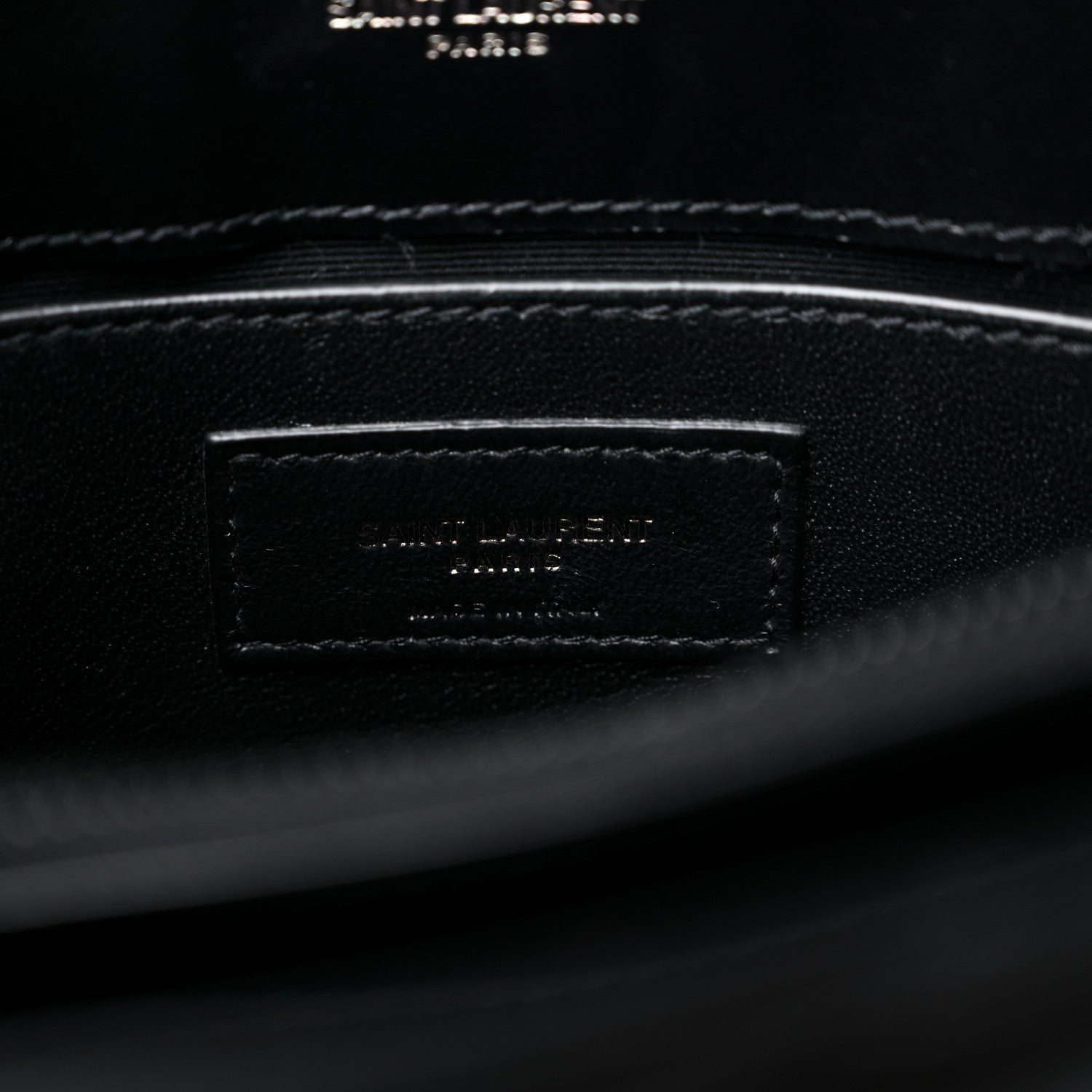 Saint Laurent Calfskin Y Quilted Monogram Small Loulou Chain Satchel Black 7 of 10