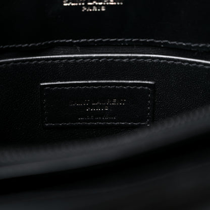 Saint Laurent Calfskin Y Quilted Monogram Small Loulou Chain Satchel Black 7 of 10