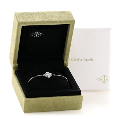 Van Cleef & Arpels 18K White Gold Diamond Sweet Alhambra Bracelet 6 of 6