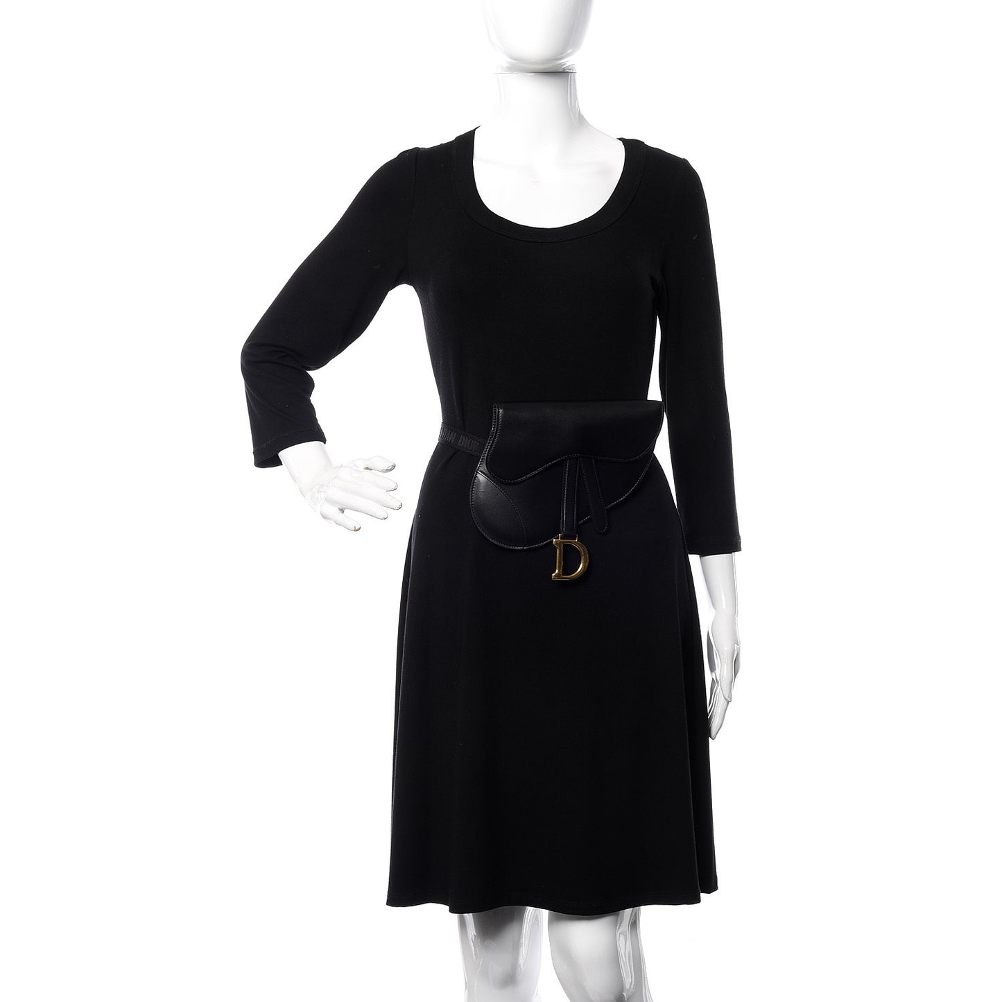 Calfskin Saddle Belt Bag Black