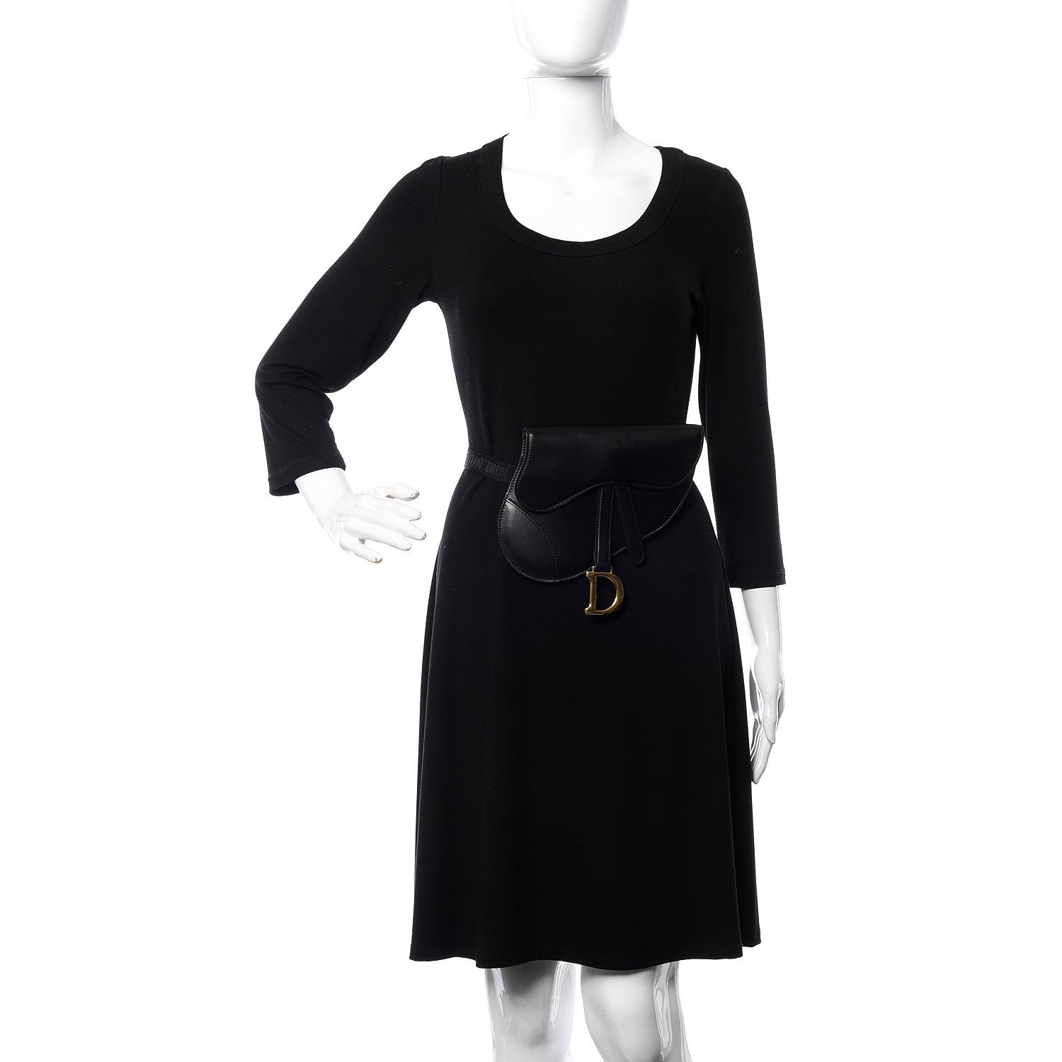 Christian Dior Calfskin Saddle Belt Bag Black 2 of 9