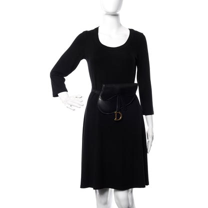 Christian Dior Calfskin Saddle Belt Bag Black 2 of 9