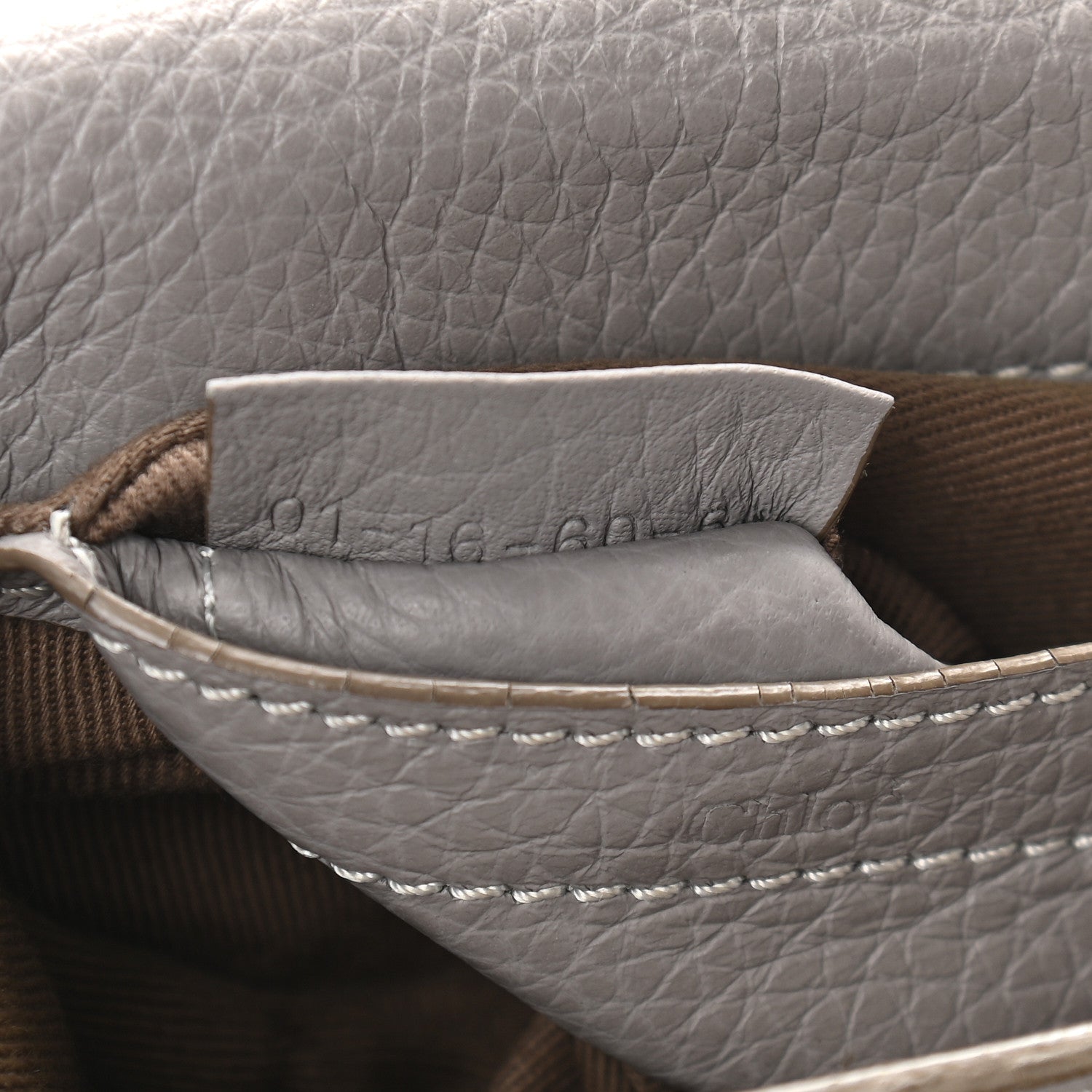 Chloe Calfskin Mini Marcie Round Crossbody Bag Cashmere Grey 8 of 14