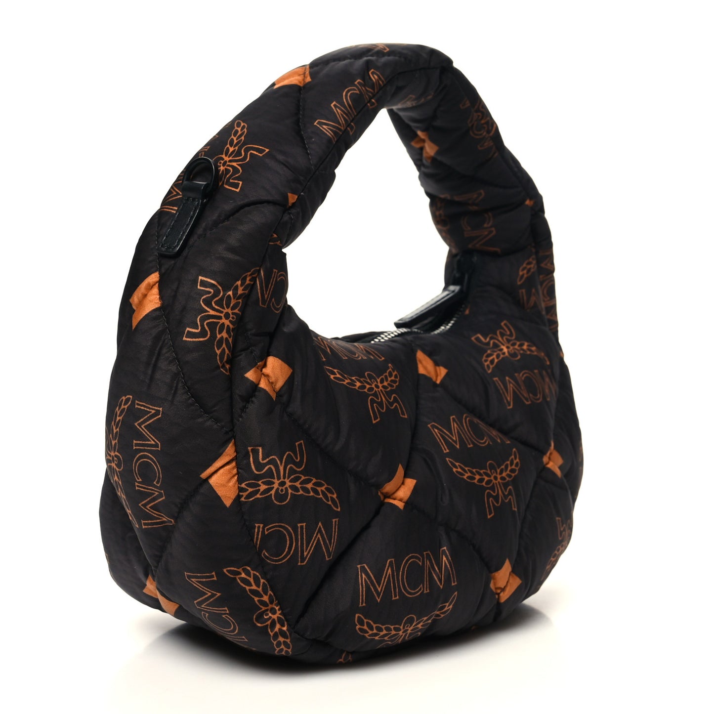 Maxi Visetos Nylon Quilted Mini Aren Hobo Black