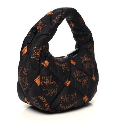 MCM Maxi Visetos Nylon Quilted Mini Aren Hobo Black 3 of 10